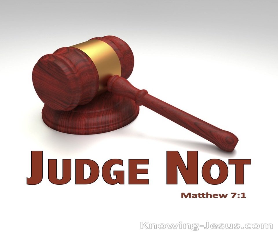 Matthew 7:1 Judge Not That Ye Be Not Judged (gray)